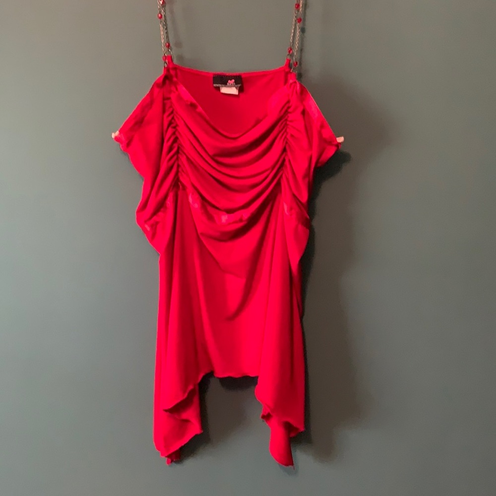 Red dressy tank top